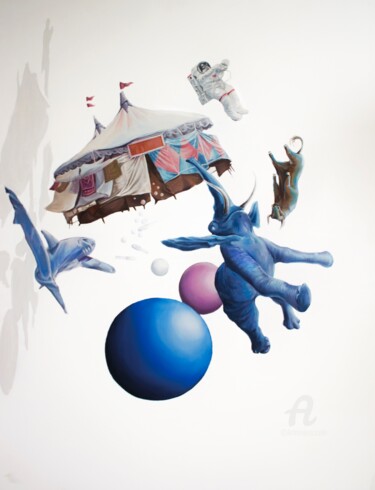Peinture intitulée "bilinçaltı vizyon" par Onder Caymaz, Œuvre d'art originale, Autre