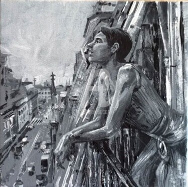 Peinture intitulée "Momentos de reflexi…" par Jessica Gonpra, Œuvre d'art originale, Acrylique Monté sur Châssis en bois