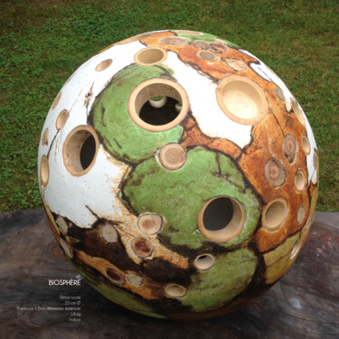 Sculpture intitulée "BIOSPHERE" par Vero Reato, Œuvre d'art originale, Béton