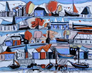 Peinture intitulée "Les petites aventur…" par Muriel Cayet, Œuvre d'art originale, Acrylique