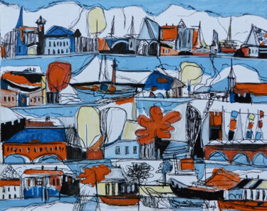 Peinture intitulée "Les petites aventur…" par Muriel Cayet, Œuvre d'art originale, Acrylique