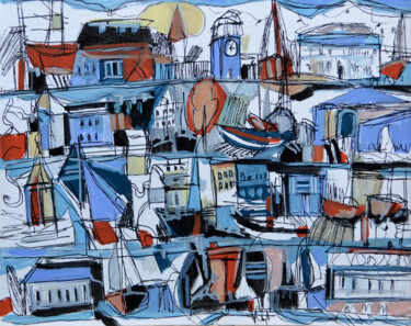 Peinture intitulée "Les petites aventur…" par Muriel Cayet, Œuvre d'art originale, Acrylique