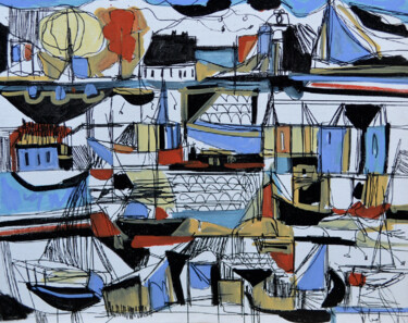 Peinture intitulée "Les petites aventur…" par Muriel Cayet, Œuvre d'art originale, Acrylique
