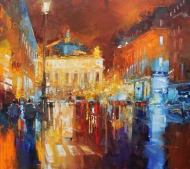 Peinture intitulée "Avenue de l’opéra" par Benoit Havard, Œuvre d'art originale