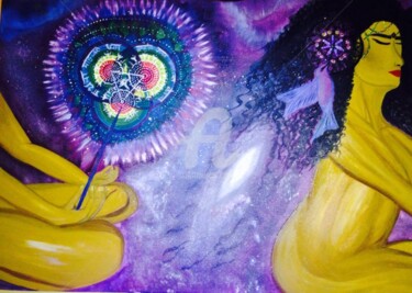 Peinture intitulée "Devotion" par Khawla Ben, Œuvre d'art originale, Autre