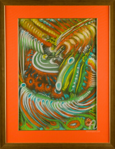 Painting titled ""CORAL BIRT "" by Włodzimierz Marian Nowak, Original Artwork, Pastel