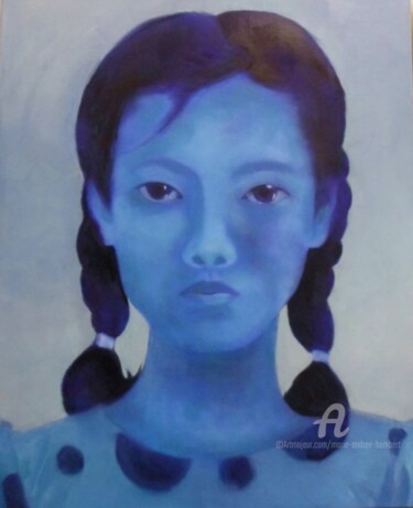 Peinture intitulée "Jia" par Marie Andrée Hembert, Œuvre d'art originale, Huile Monté sur Châssis en bois