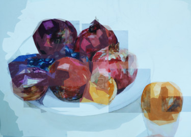 Apple-Pomegranate-Hurma Digi Manipulation Digital Arts titled "Apple-Pomegranate-H…" by Dmitri Matkovsky, Original Artwork, Digital Painting