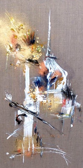 Painting titled "Aubigné-Racan" by Muriel Cayet, Original Artwork
