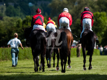 Fotografía titulada "HORSE RACING FIN" por Jb Photoart, Obra de arte original