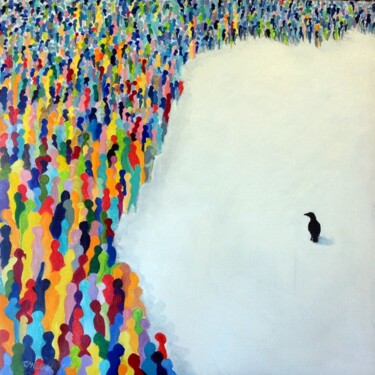 Painting titled "Asylum, not Assimil…" by Christopher Walker, Original Artwork, Oil