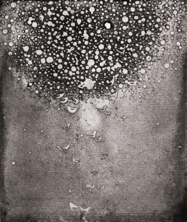 Gravures & estampes intitulée ""Les âmes ascension…" par Eve Clair, Œuvre d'art originale, Eau-forte