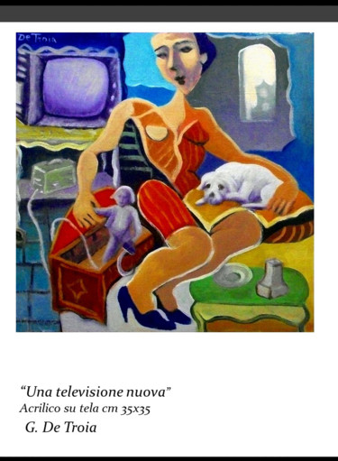 Painting titled "Una Televisione Nuo…" by Giacomo De Troia, Original Artwork