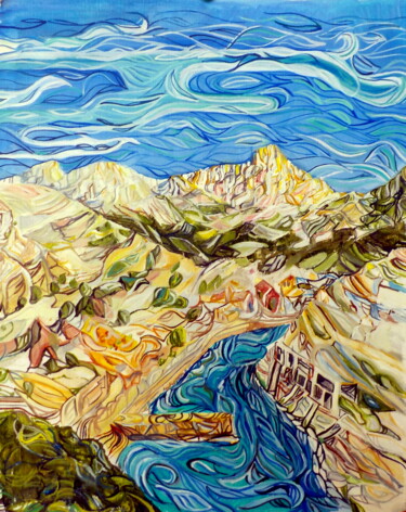 Peinture intitulée "La Calanque de Call…" par Christopher Walker, Œuvre d'art originale, Huile