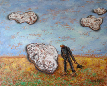 绘画 标题为“Nuage au repos” 由Véronique Wibaux, 原创艺术品, 丙烯