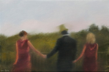 Painting titled "Owner of the Green…" by Weiyu Xia, Original Artwork, Oil