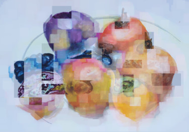 Digital Arts titled "Cubism watercolor D…" by Dmitri Matkovsky, Original Artwork, Digital Painting