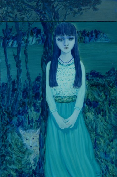 Painting titled "Virtual World-Are w…" by Jinfeng Long, Original Artwork, Oil