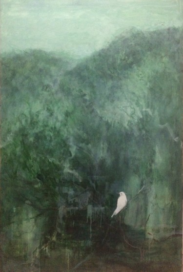 Painting titled "Echo No.1" by Zhixun Lin, Original Artwork, Oil