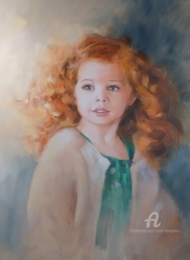 Peinture intitulée "Petite rousse" par Sylvie Vernageau, Œuvre d'art originale, Huile