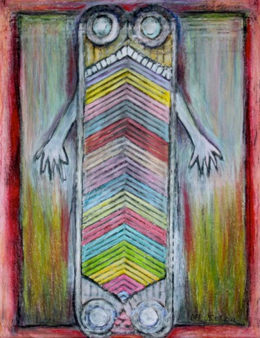 Dessin intitulée "2011 08 05.jpg" par Delphine Mabed, Œuvre d'art originale, Pastel