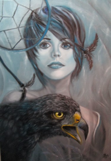 Peinture intitulée "Dreamcatcher" par Alix, Œuvre d'art originale, Huile