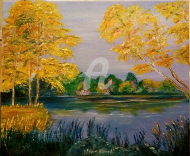 Peinture intitulée "Au bord de l'eau.jpg" par Catherine Gauvrit, Œuvre d'art originale, Huile
