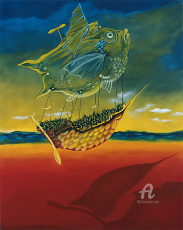 绘画 标题为“Die Argonauten” 由Erich Kraft, 原创艺术品, 油