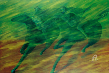 제목이 "Riders on the storm"인 미술작품 Erich Kraft로, 원작, 기름