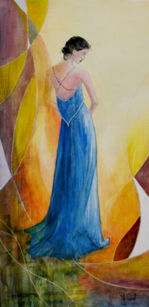 Peinture intitulée "ISA" par Françoise Pascal, Œuvre d'art originale, Encre
