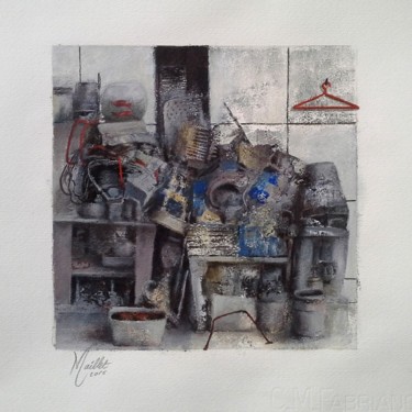 Le cintre rouge Peinture intitulée "Le cintre rouge" par Françoise Maillet, Œuvre d'art originale