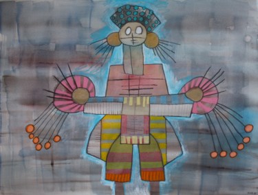 Peinture intitulée "2016 07 10 personna…" par Delphine Mabed, Œuvre d'art originale, Aquarelle