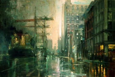 Peinture intitulée "Le Havre After the…" par Gaspard Schlum, Œuvre d'art originale