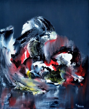 绘画 标题为“abstraction figurat…” 由Fabrice Plisson, 原创艺术品, 油 安装在木质担架架上