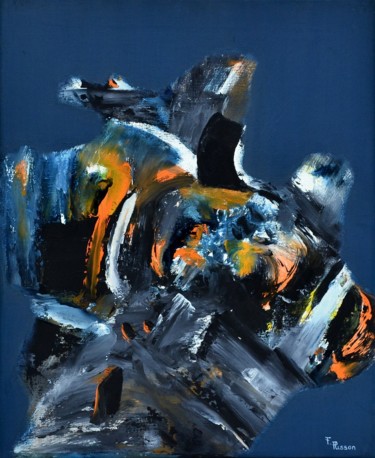 绘画 标题为“abstraction figurat…” 由Fabrice Plisson, 原创艺术品, 油 安装在木质担架架上