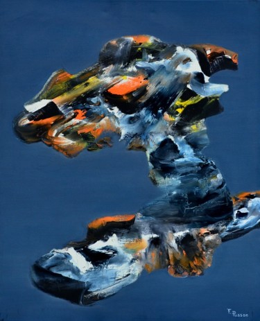 绘画 标题为“abstraction figurat…” 由Fabrice Plisson, 原创艺术品, 油 安装在木质担架架上