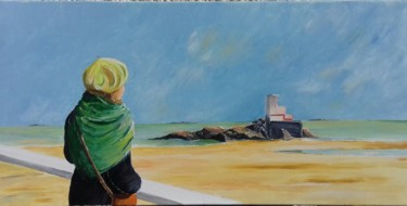 Peinture intitulée "Béret jaune aux God…" par Flachet, Œuvre d'art originale, Huile