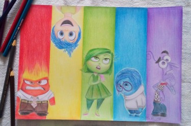 Desenho intitulada "Divertida Mente ( I…" por Cinthia Barbosa, Obras de arte originais, Lápis