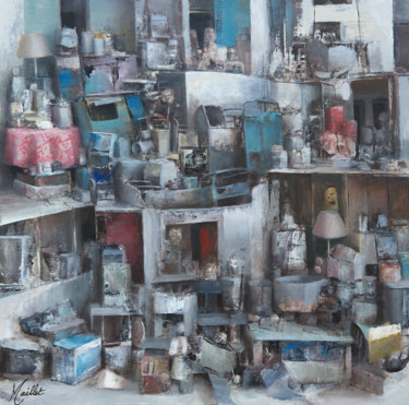 Si souvent oublié Peinture intitulée "Si souvent oublié" par Françoise Maillet, Œuvre d'art originale, Acrylique