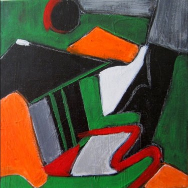 ABSTRAIT VERT ROUGE