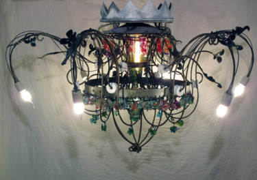 Sculpture intitulée "Lustre 3" par Alain Platet, Œuvre d'art originale
