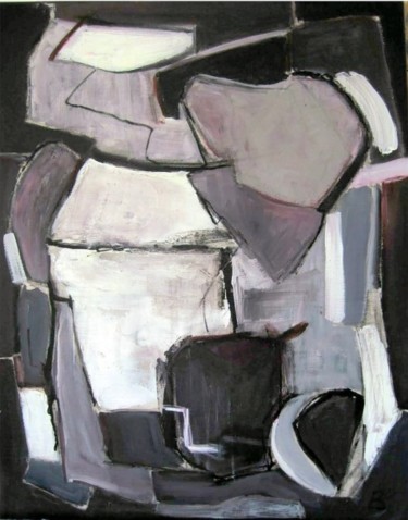 绘画 标题为“NATURE MORTE AU POT…” 由Brigitte Krief, 原创艺术品, 油 安装在木质担架架上