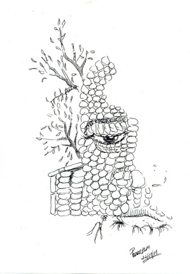 Tekening getiteld "Muralhas.jpg" door Pedro Ildo, Origineel Kunstwerk, Marker