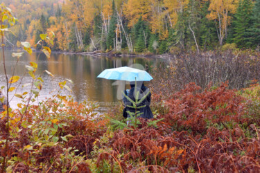 Photography titled "LE PARAPLUIE BLEU" by Jean-Marc Philippe (Jimpy), Original Artwork, Digital Photography