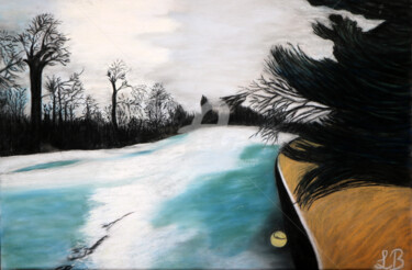 Le lac du Bois de Boulogne en hiver