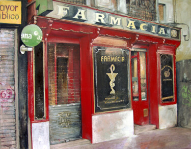 绘画 标题为“La antigua farmacia” 由Tomás Castaño, 原创艺术品, 油