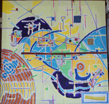 Peinture intitulée "L'aigle" par Gilles Fouque, Œuvre d'art originale, Acrylique