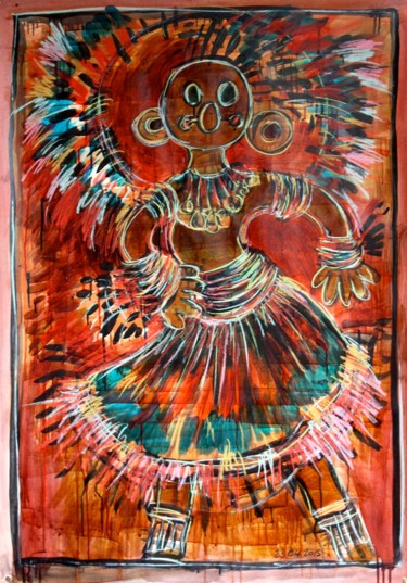 Peinture intitulée "Dance floor 23 04 2…" par Delphine Mabed, Œuvre d'art originale