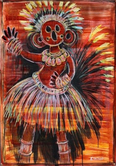 Peinture intitulée "Dance floor 16 04 2…" par Delphine Mabed, Œuvre d'art originale
