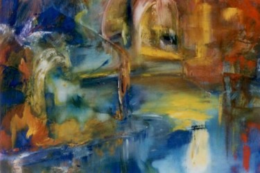Peinture intitulée "PALAIS" par Brigitte Krief, Œuvre d'art originale, Huile